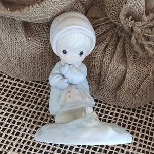 Precious Moment Figurine Girl with Blanket